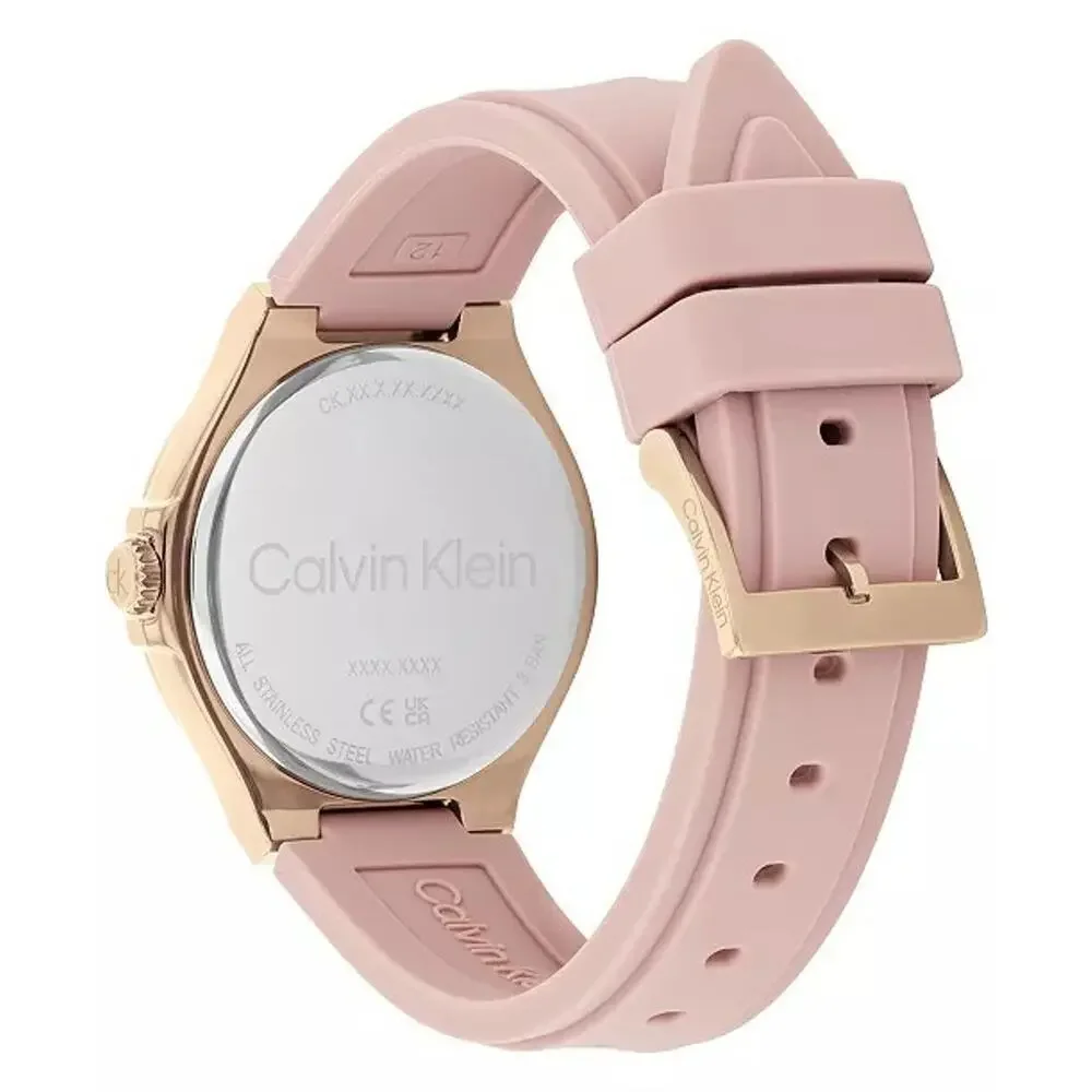 Calvin Klein Women’s Vibrancy Blush 38mm Quartz Watch Pink Strap Rose w/ Box